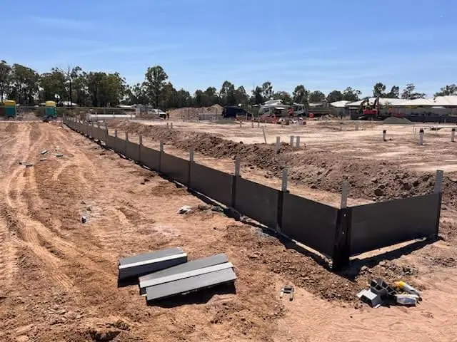 SuperSleeper retaining wall installation for a civil project
