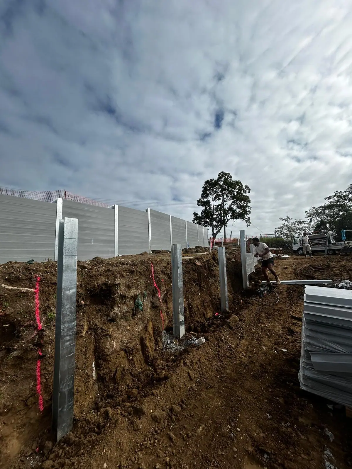 SuperSleeper post installation on a commercial earthworks site
