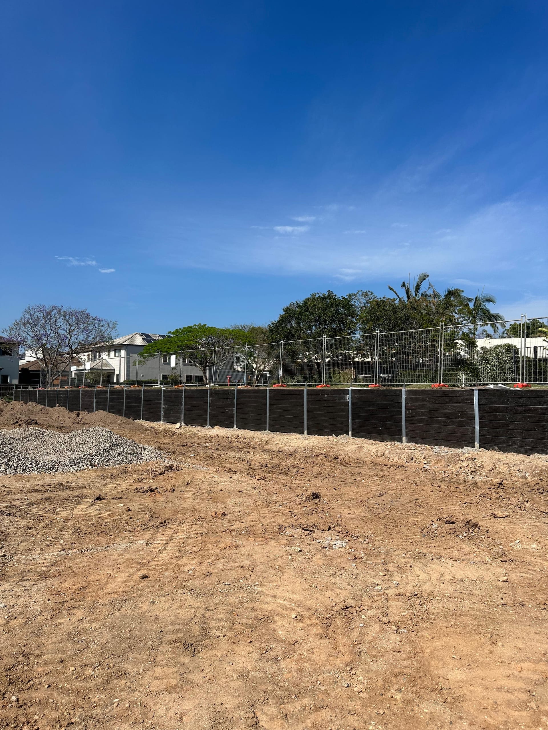 Hampton Style Concrete Sleeper Wall in Carina